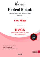 THEMIS – Medeni Hukuk I Soru Kitabı THEMIS – Medeni Hukuk I Soru Kitabı