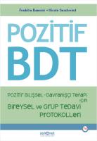 Pozitif Bilişsel-Davranışçı Terapi İçin Bireysel ve Grup Tedavi Protokolleri Pozitif Bilişsel-Davranışçı Terapi İçin Bireysel ve Grup Tedavi Protokolleri