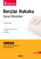 THEMIS – Borçlar Hukuku Genel Hükümler – Konu Anlatımı THEMIS – Borçlar Hukuku Genel Hükümler – Konu Anlatımı