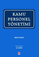 Kamu Personel Yönetimi Kamu Personel Yönetimi