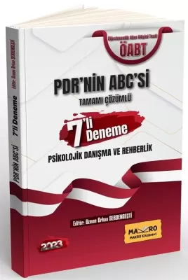 ÖABT PDR'nin ABC'si Psikolojik Danışma ve Rehberlik 7 Deneme Çözümlü O