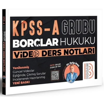 KPSS A Grubu Borçlar Hukuku Video Ders Notları