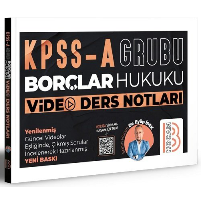 KPSS A Grubu Borçlar Hukuku Video Ders Notları Eyüp İpek