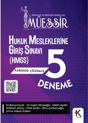MÜESSİR Hukuk Mesleklerine Giriş Sınavına (HMGS) Hazırlık 5 Deneme- Ka