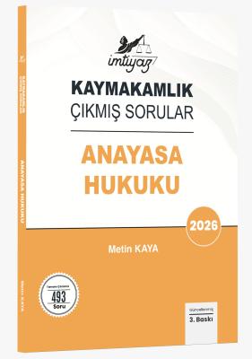 Kaymakamlık Çıkmış Sorular Anayasa Hukuku Metin Kaya