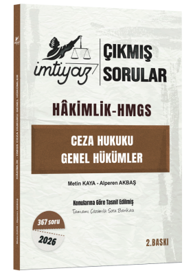 İmtiyaz Ceza Hukuku Genel Hükümler - Çıkmış Sorular Metin Kaya