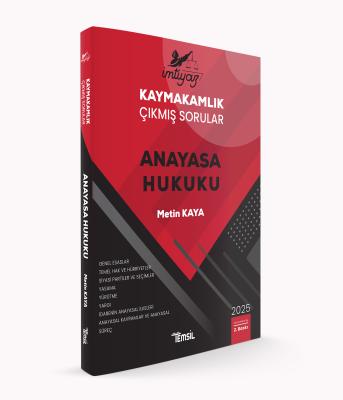 İMTİYAZ Kaymakamlık Çıkmış Sorular Anayasa Hukuku