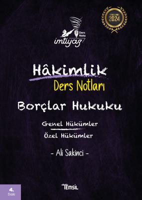 İmtiyaz Borçlar Hukuku Genel Hükümler - Özel Hükümler Ders Notları Ali