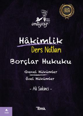 Borçlar Hukuku Genel Hükümler - Özel Hükümler ALİ SAKİNCİ