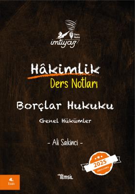İMTİYAZ Borçlar Hukuku Genel Hükümler Ali Sakinci