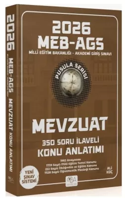 MEB-AGS Mevzuat Konu Anlatımı Pusula Serisi Ali Koç