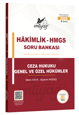 İMTİYAZ Ceza Hukuku (Genel Hükümler - Özel Hükümler) Soru Bankası Meti