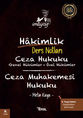 İmtiyaz Ceza Hukuku & Ceza Muhakemesi Hukuku Hakimlik Ders Notları Met
