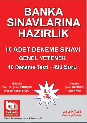 Banka Sınavlarına Hazırlık 10 Adet Deneme Sınavı (Üniversite Mezunları