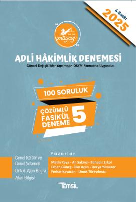 İmtiyaz Adli Hâkimlik Sınavı Çözümlü 5 Deneme 2025 Metin Kaya