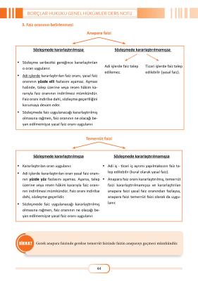 İmtiyaz Borçlar Hukuku Genel Hükümler Ders Notları ALİ SAKİNCİ