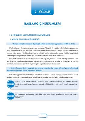 İmtiyaz Hakimlik Medeni Hukuk Ders Notu Bahadır Erkol