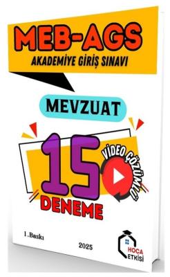 MEB-AGS Mevzuat 15 Deneme Çözümlü