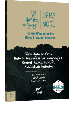 İMTİYAZ Türk Hukuk Tarihi - Hukuk Felsefesi ve Sosyolojisi - Genel Kam