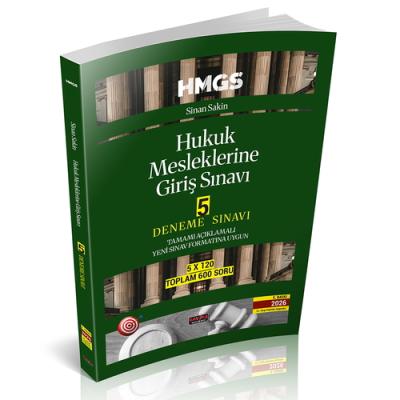 HMGS Hukuk Mesleklerine Giriş Sınavı 5 Deneme Sınavı