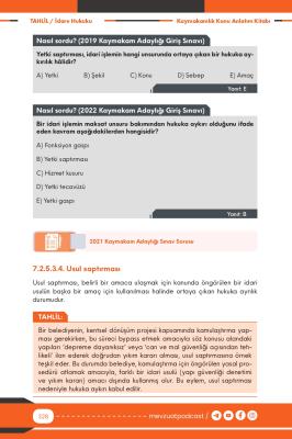 TAHLİL İdare Hukuku Konu Anlatım Kitabı Okan Arslan