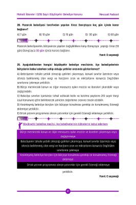 Mahalli İdareler Çözümlü Soru Bankası Okan Arslan