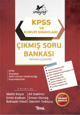 İmtiyaz KPSS ve Kurum Sınavları Çıkmış Soru Bankası Metin Kaya