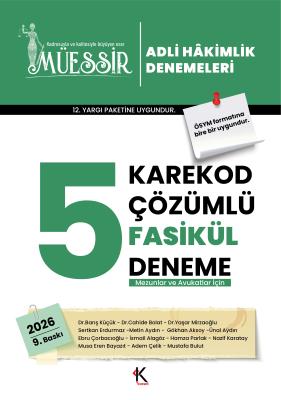 Müessir Adli Hakimlik Denemeleri- KAREKOD- CEVAPLI / 2026 Barış Küçük-