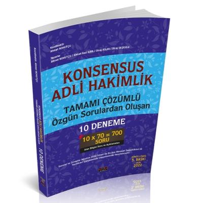KONSENSUS Adli Hakimlik 10 Deneme Savaş Yayınları Ekim 2022