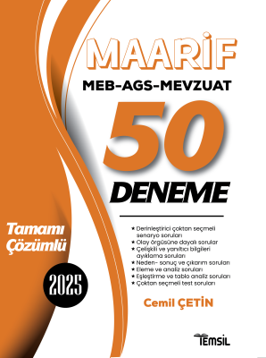 MAARİF MEB-AGS-MEVZUAT 50 DENEME Cemil Çetin