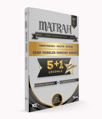 MATRAH Vergi Hukuku- Maliye- İktisat 5+1 Fark Dersler Çözümlü Deneme Sınavı