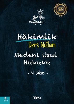 İmtiyaz Medeni Usul Hukuku Ders Notları ALİ SAKİNCİ