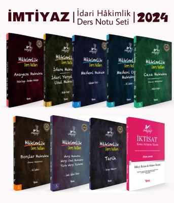 İmtiyaz İdari Hâkimlik Ders Notları 9'lu Set 2024 Metin Kaya