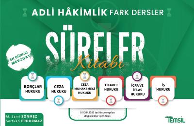 Adli Hâkimlik Ortak Alan Fark Dersler Süreler Kitabı Sertkan Erdurmaz