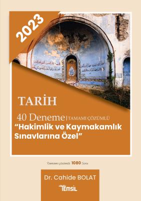 Hakimlik ve kaymakamlık Tarih Tamamı Çözümlü 40 Deneme Cahide Bolat