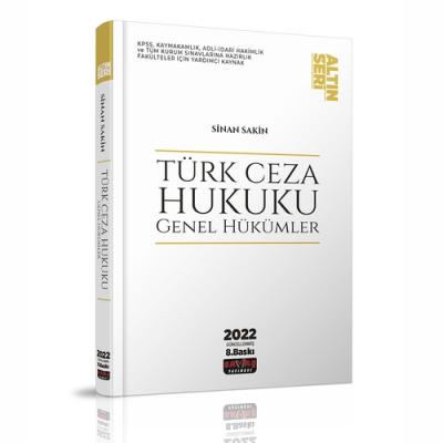 Türk Ceza Hukuku Genel Hükümler 8. Baskı Sinan Sakin