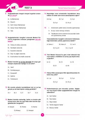 Vatandaşlık Tamamı Çözümlü- Konu Özetli Soru Bankası Safa Sazak