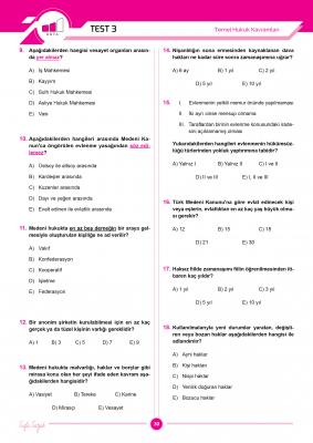 Vatandaşlık Tamamı Çözümlü- Konu Özetli Soru Bankası Safa Sazak