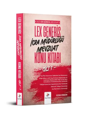 LEX GENERİS İCRA MÜDÜRLÜĞÜ CİLT 1