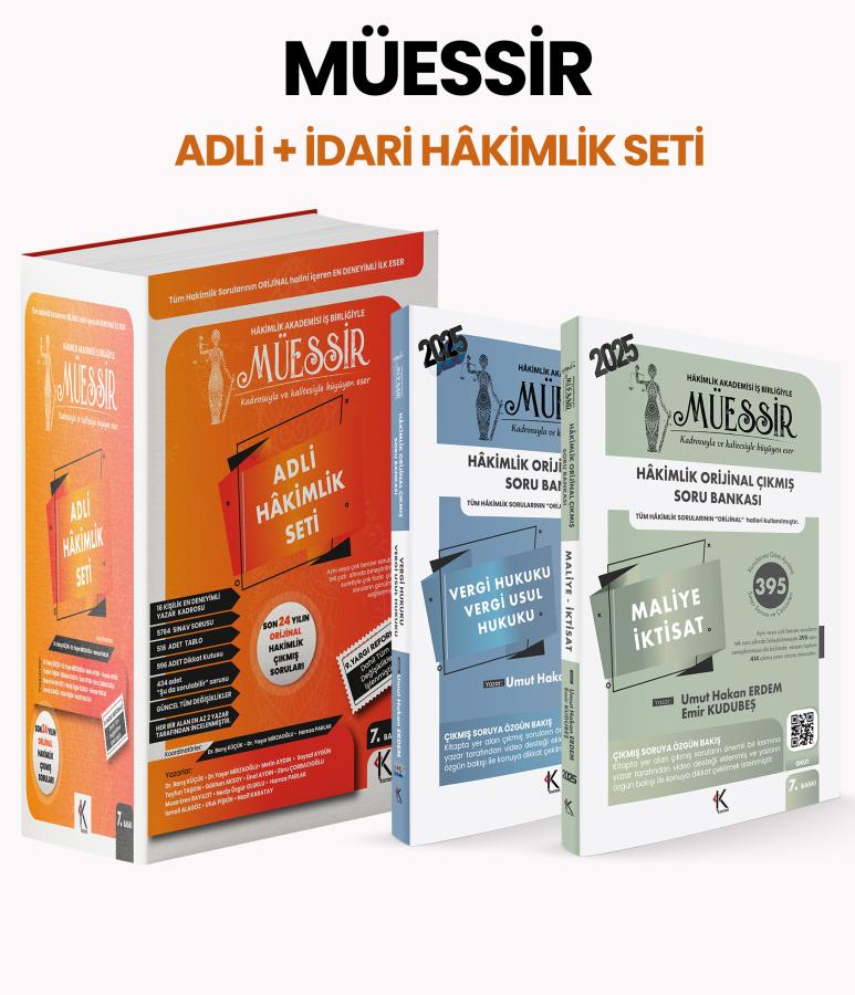 MÜESSİR ADLİ + İDARİ HÂKİMLİK Çıkmış Soru Bankası SETİ 2025 Yaşar Mirz